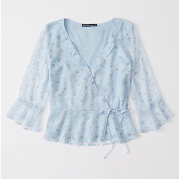 chiffon wrap top